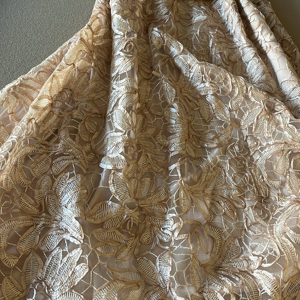 JS Collection Elegant Rose Gold Lace Long Sleeve Dress - 10 - Picture 12 of 12